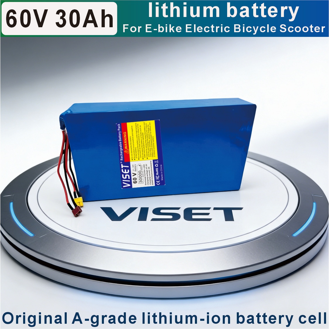 VISET 60V 30AH Bicycle 18650 M - đánh giá và giá 60V 30Ah Electric Scooter Battery