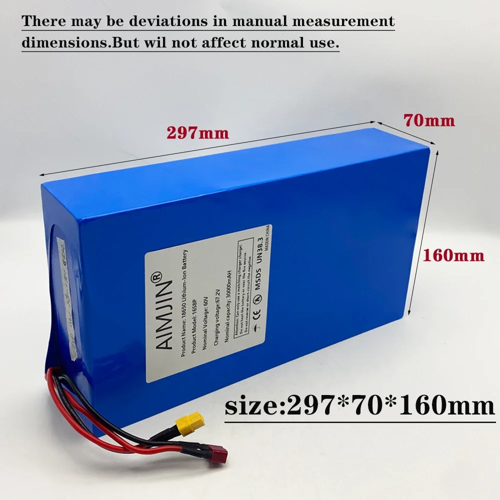 18650 Lithium-ion Battery Pack - đánh giá và giá 60V 30Ah Electric Scooter Battery